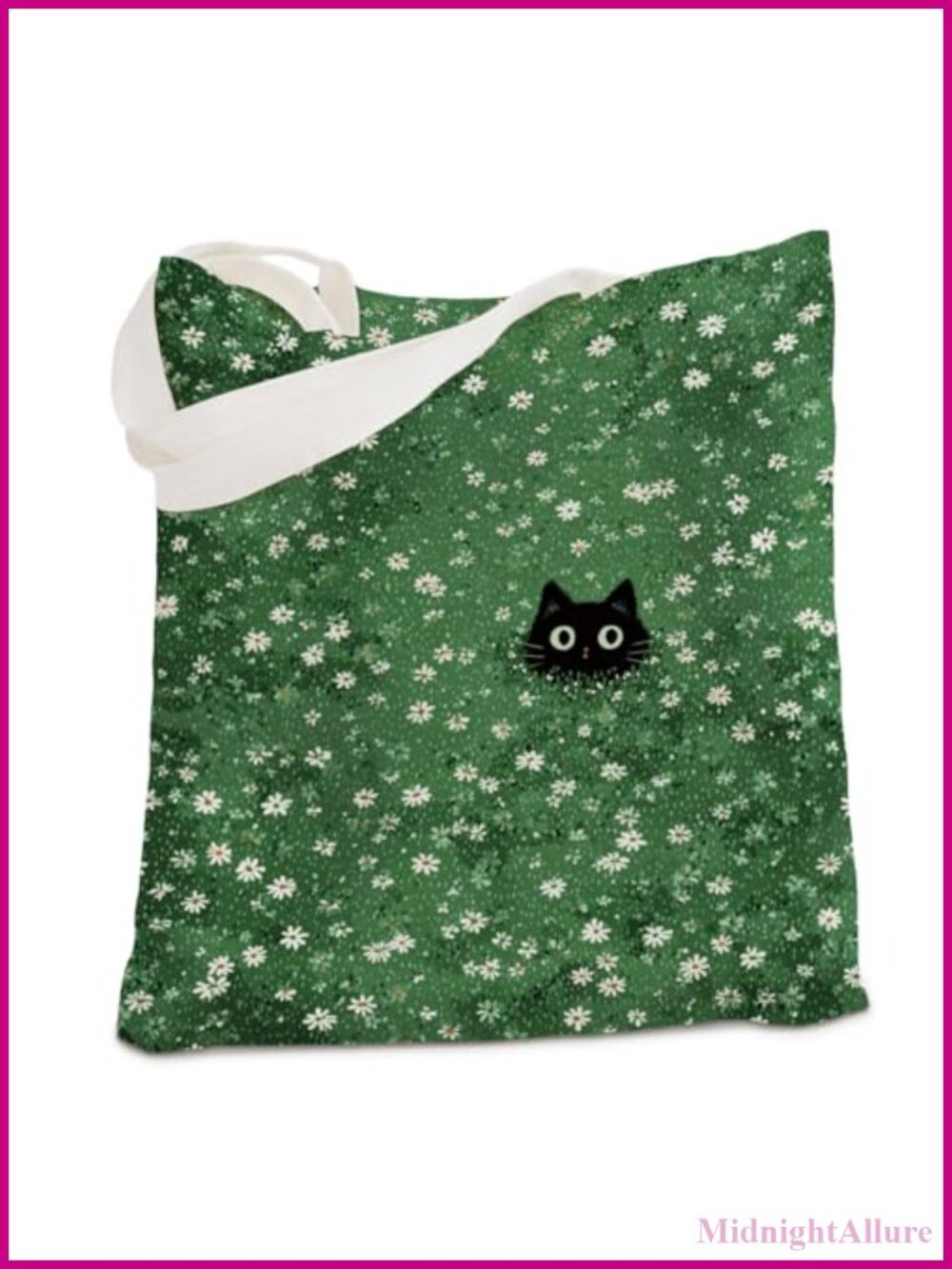 Polyester Graphic Print Tote Bag Foldable Shoulder Bag for Work Travel Beach